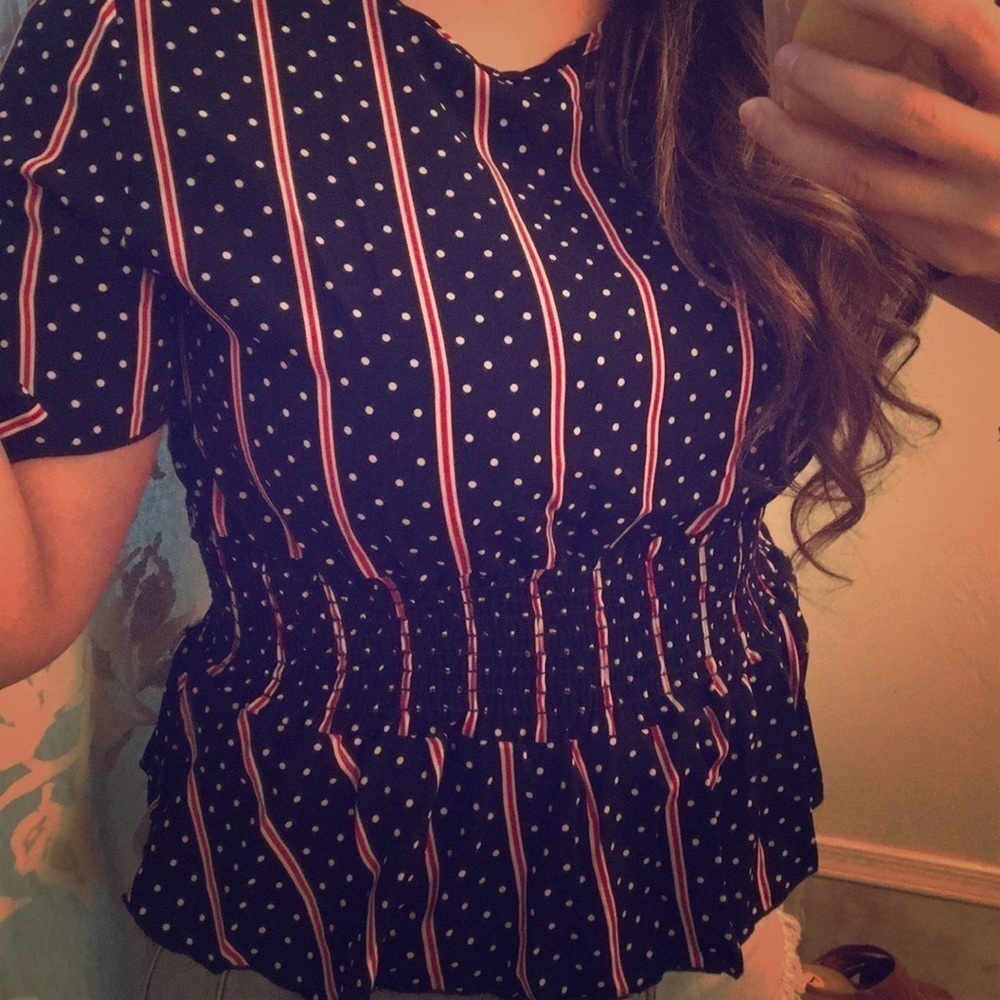 Super cute‎ black red and white polkadot